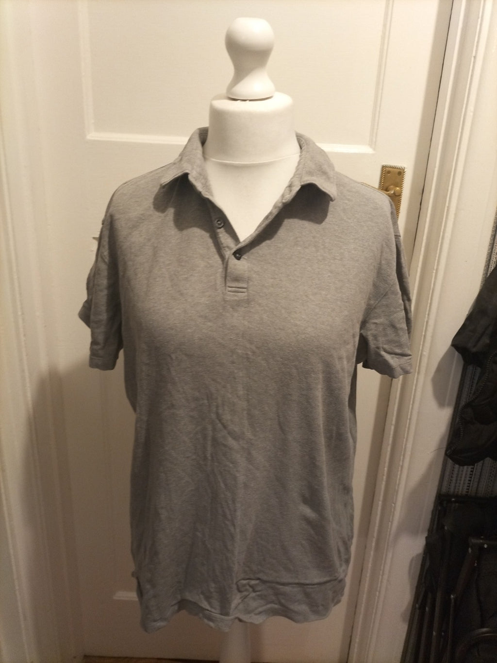 Mens APT.9 Size XL Grey Polo Short Sleeved