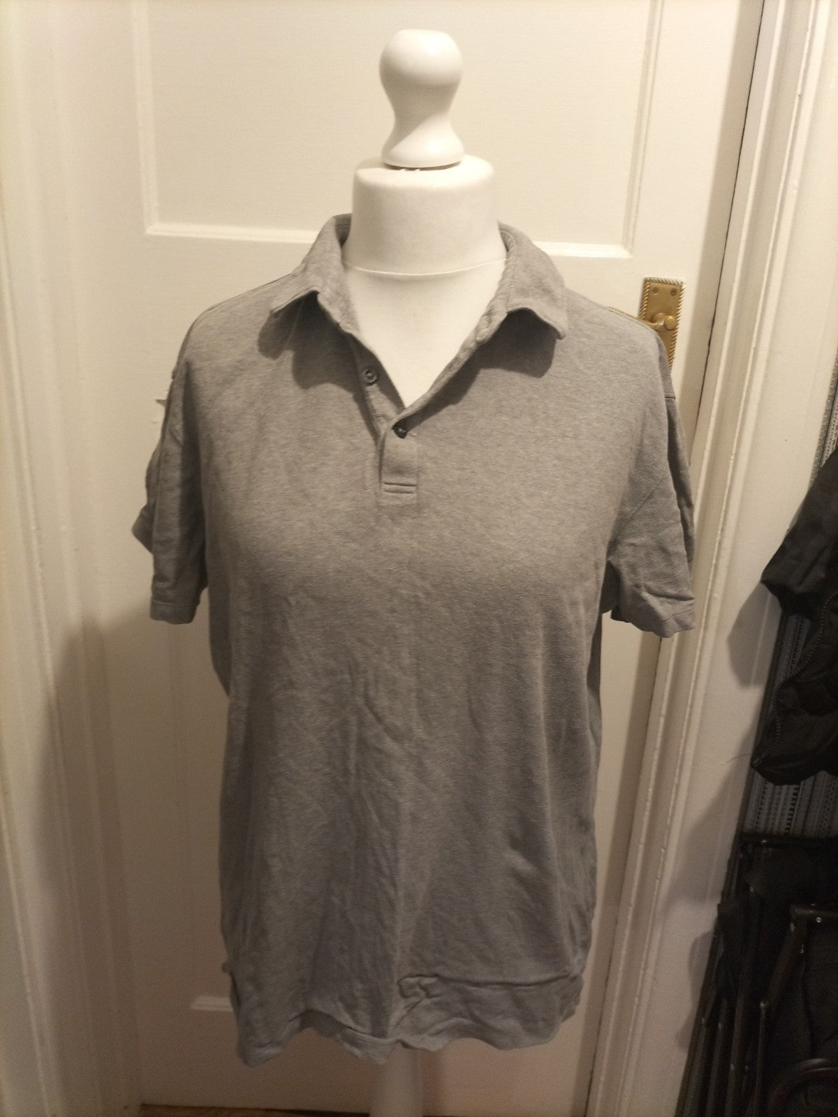 Mens APT.9 Size XL Grey Polo Short Sleeved