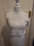Ladies H&M Size Large White Short Sleeved Tshirt Tee