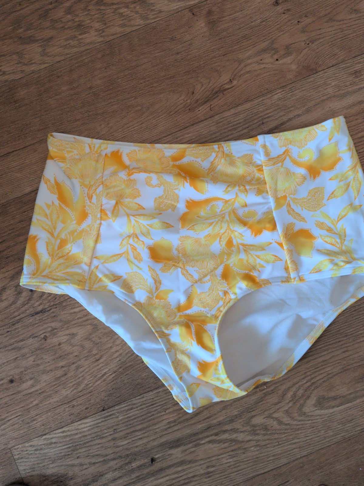 debenhams 16 orange and white bikini bottoms