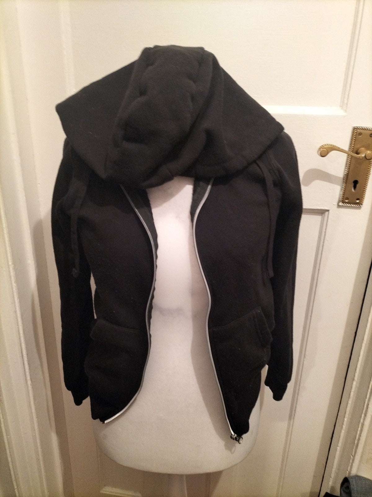 Ladies Primark Size 4-6 Black Full Zip Hoodie