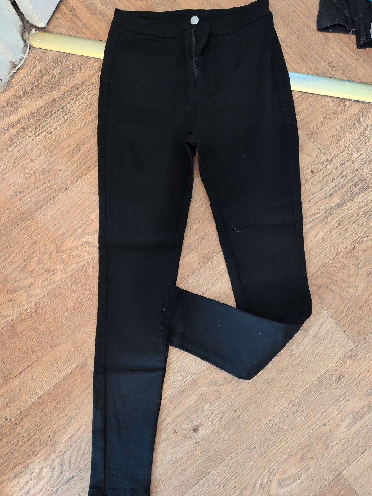 Ladies Stretchy Black Jeggings Size Large [12] Free Delivery