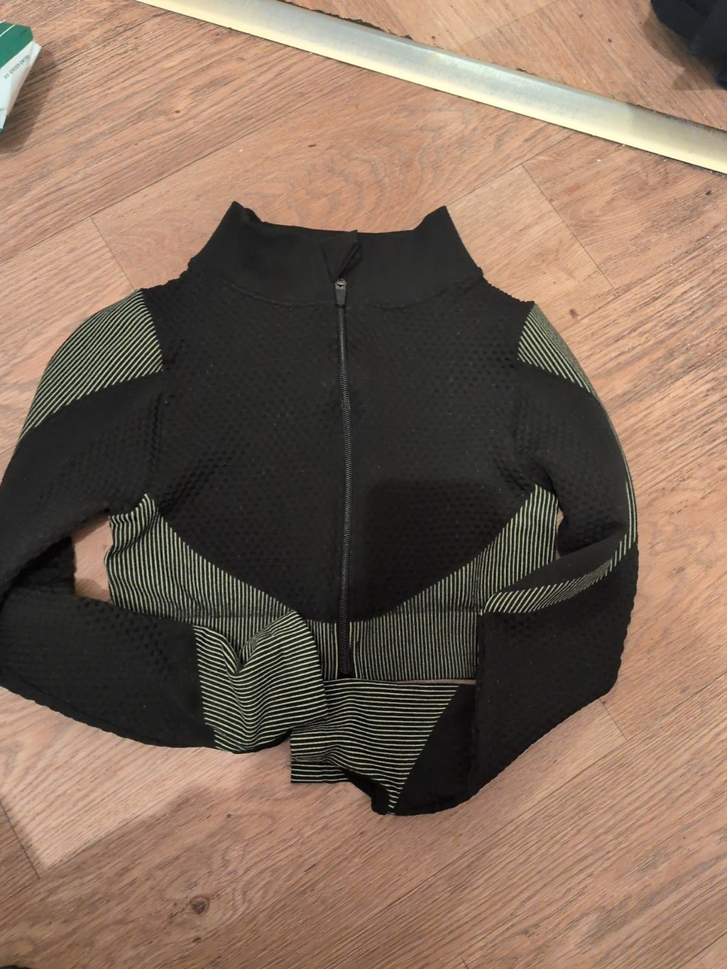 Medium Green And Black Full Zip Jacket