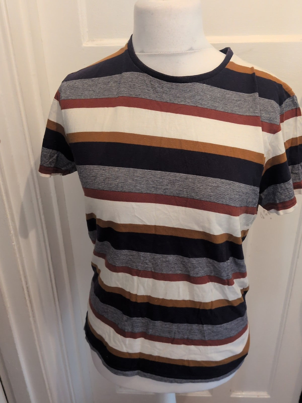 Peacocks Small Multi Stripe Short Sleeve T-shirt