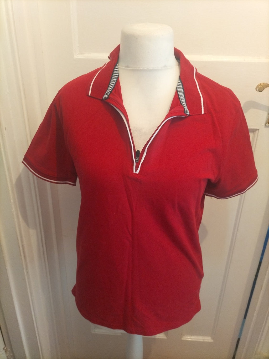 Blue Harbour Medium Tailored Fit Red Short Sleeve Polo