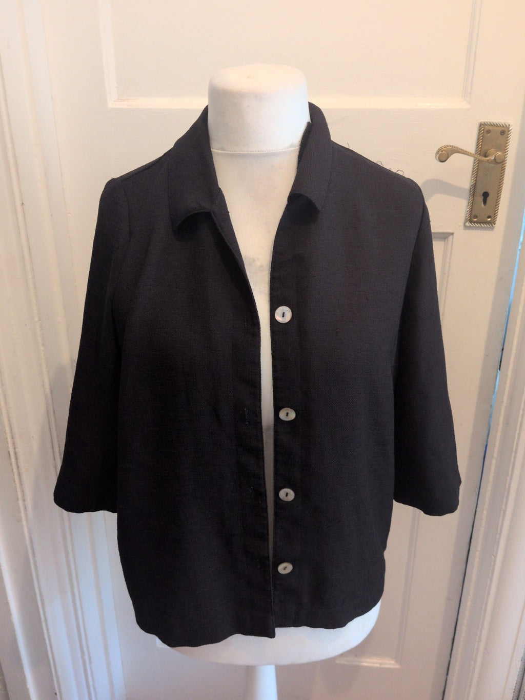 Ladies Black Blouse Eastex Size Med