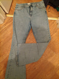 Ladies Topshop Size 34/32 Jamie Flare Jeans