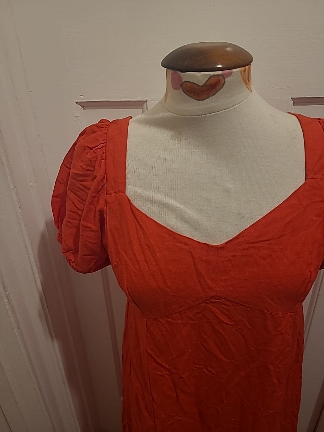 Brand New Ladies Primark Size 12 Red Sleeveless Dress Rrp £18.00