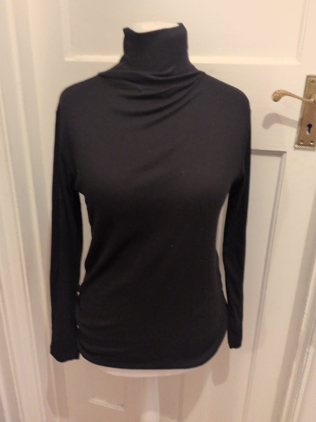 Debenhams 16 Black Long Sleeve High Neck Jumper