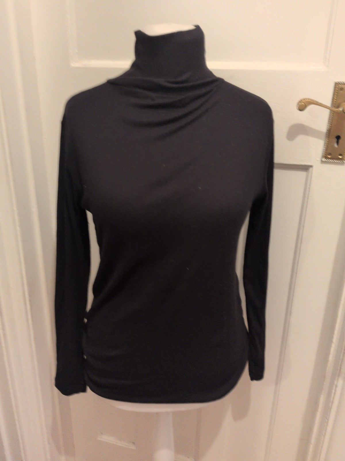 Debenhams 16 Black Long Sleeve High Neck Jumper