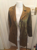 Ladies Nasty Gal Size 6 Gold Shimmer Lined Padded Blazer