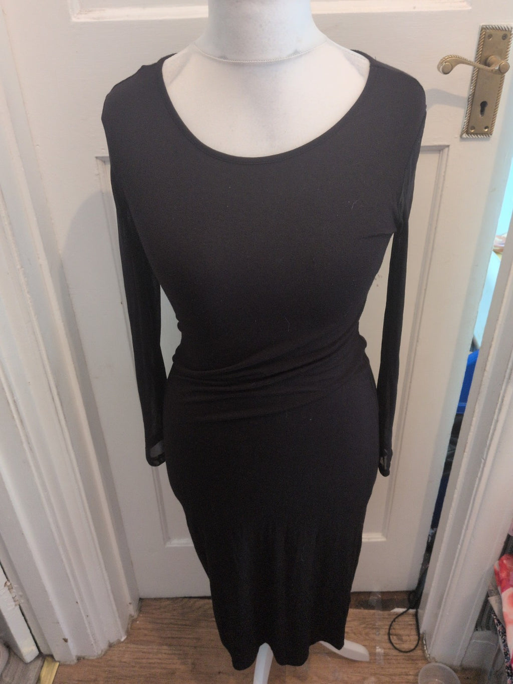H&M Small Black Long Sleeve Pencil Dress