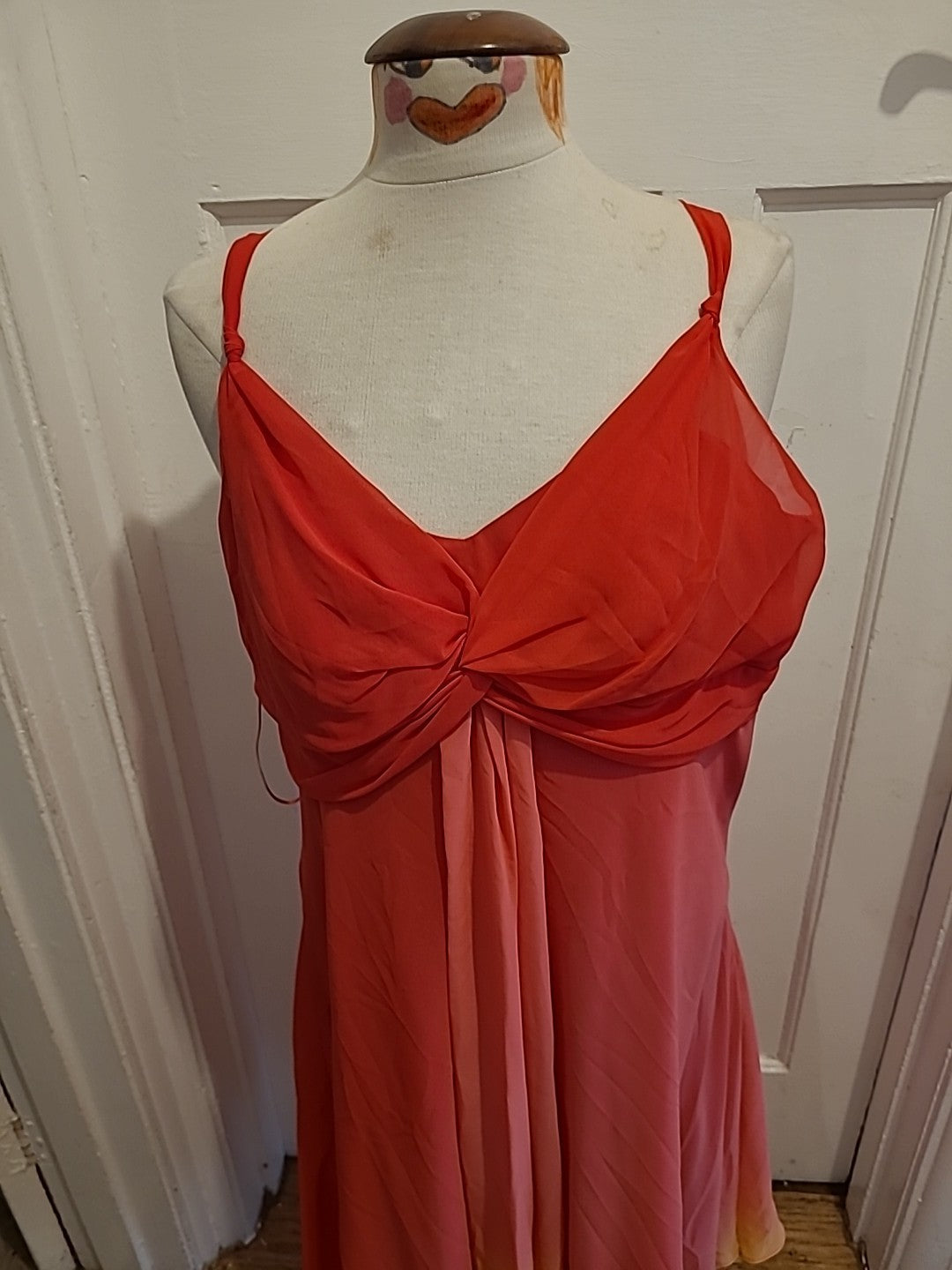 Ladies Debut Size 12 Pink/Peach/Orange Sleeveless Evening Party Dress