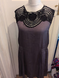 Dorothy Perkins 14 Grey And Black Ultra Lightweight Sleeveless Dress