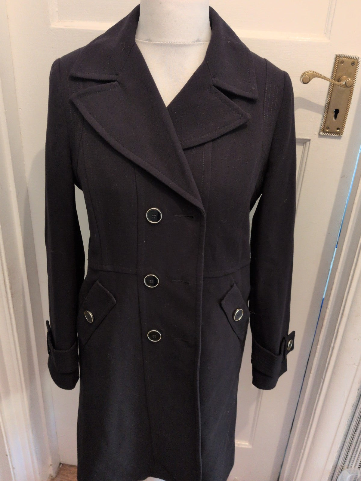 Wallis 12 Black Long Length Lined Jacket