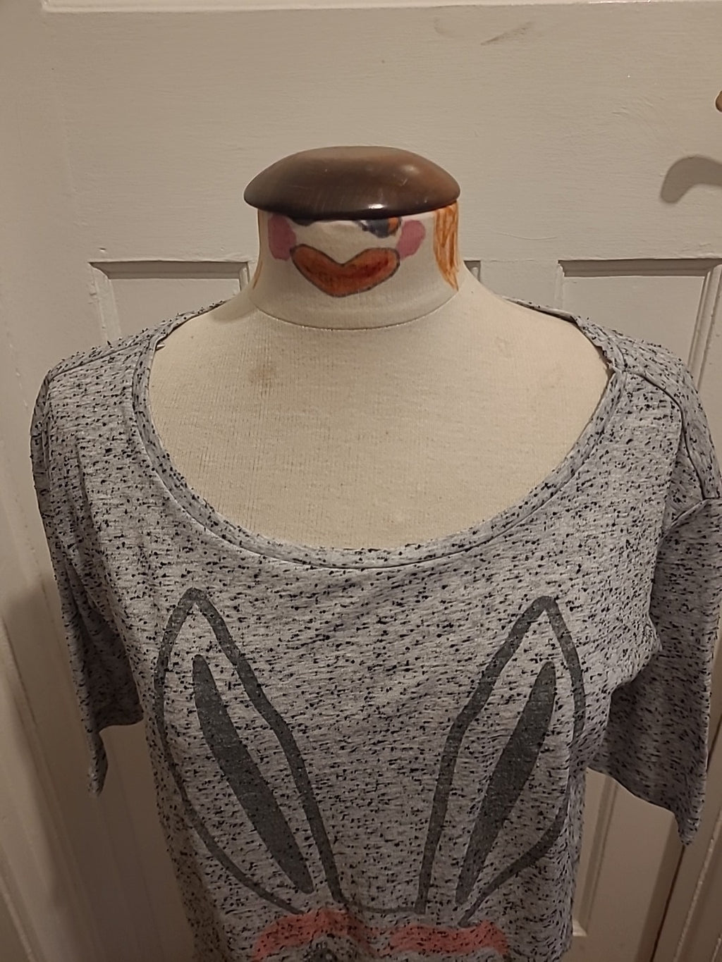 Ladies Nx Sport Size 10 Grey Fleck Mid Sleeved Animal Tshirt