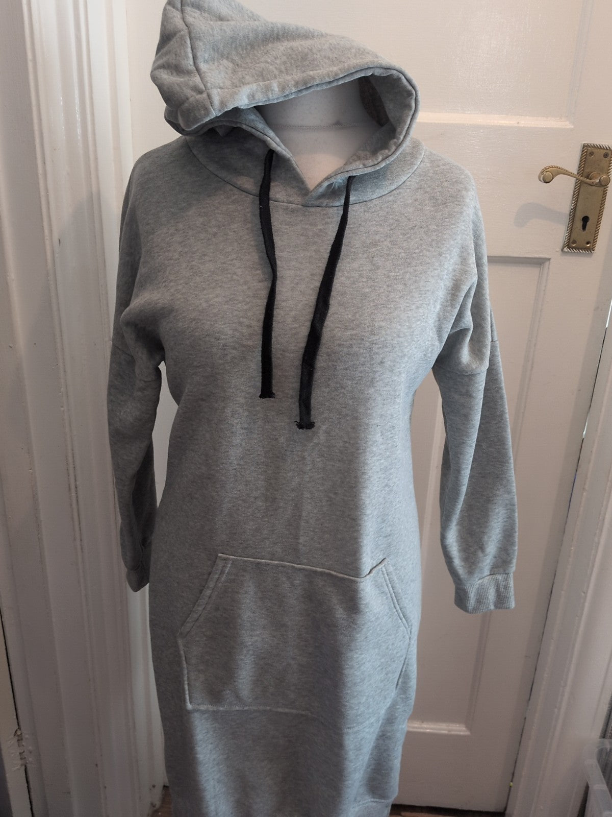 Medium Grey Long Length Pullover Hoodie