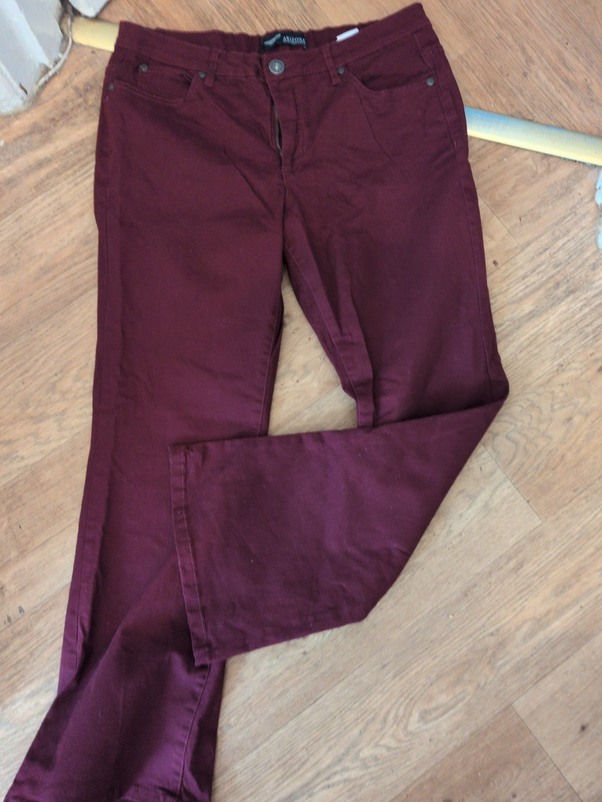Arizona 18P Burgundy Straight Chino Trousers