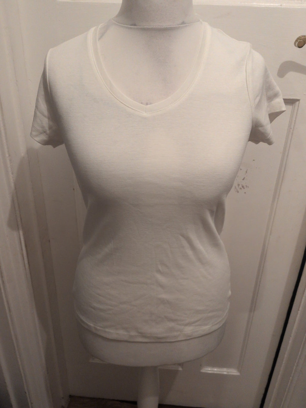 Ladies Tu Size 14 Fair trade Cotton Short Sleeve White T-shirt