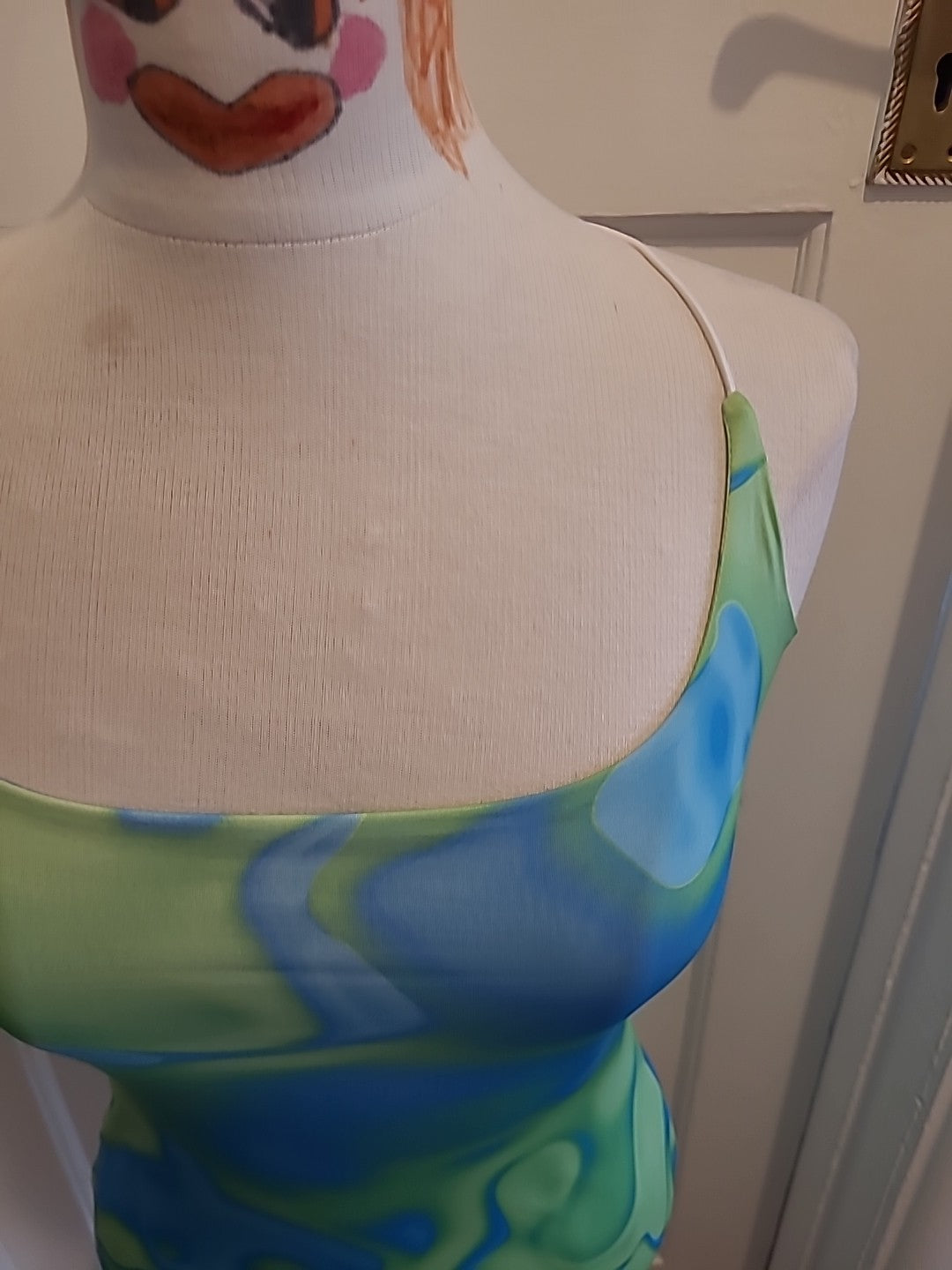 Ladies I Saw It First Summer Bodycon Dress Size 6 Blue/green