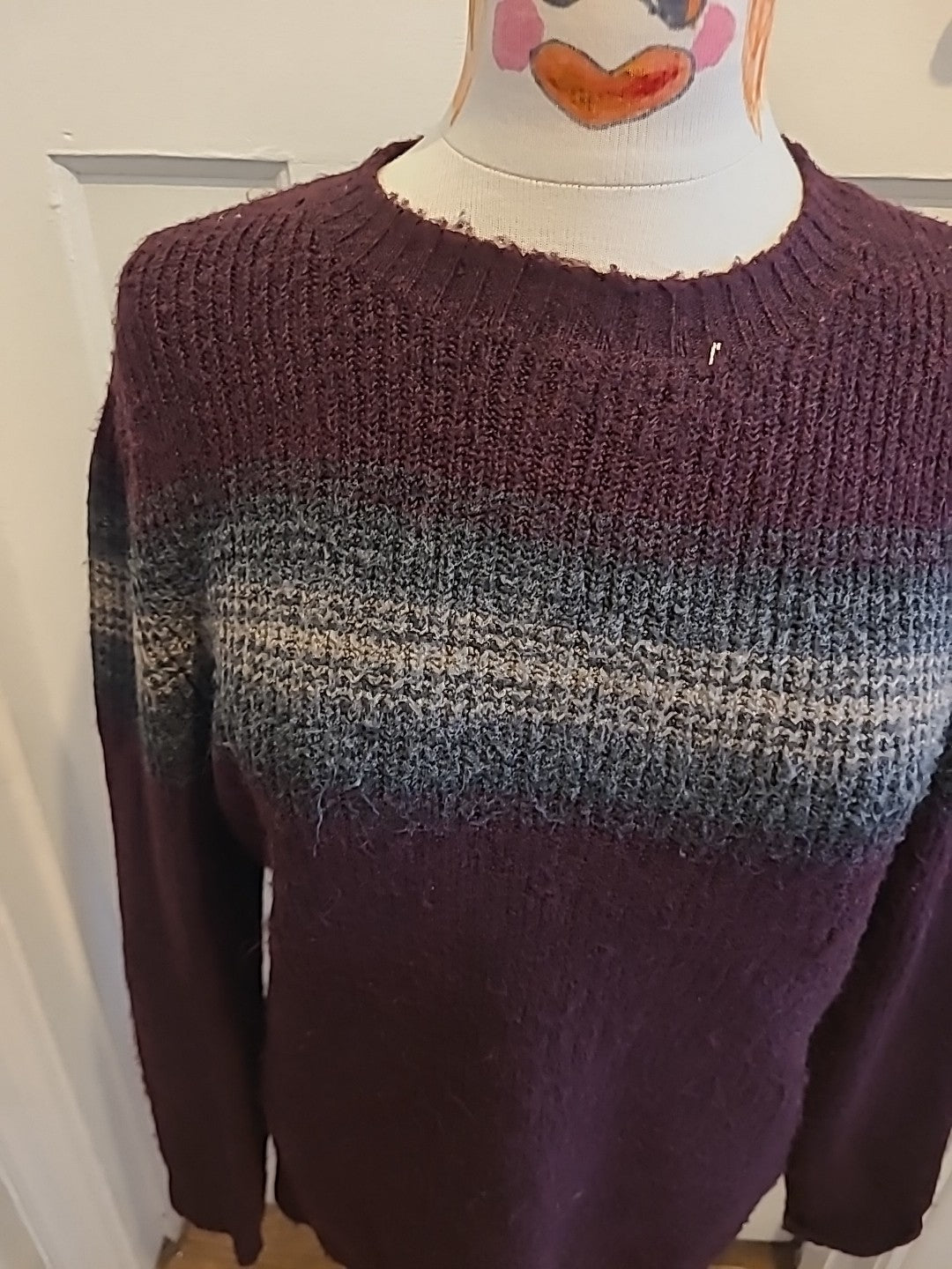 Mens Marks And Spencer Small Deep Purple Jumper