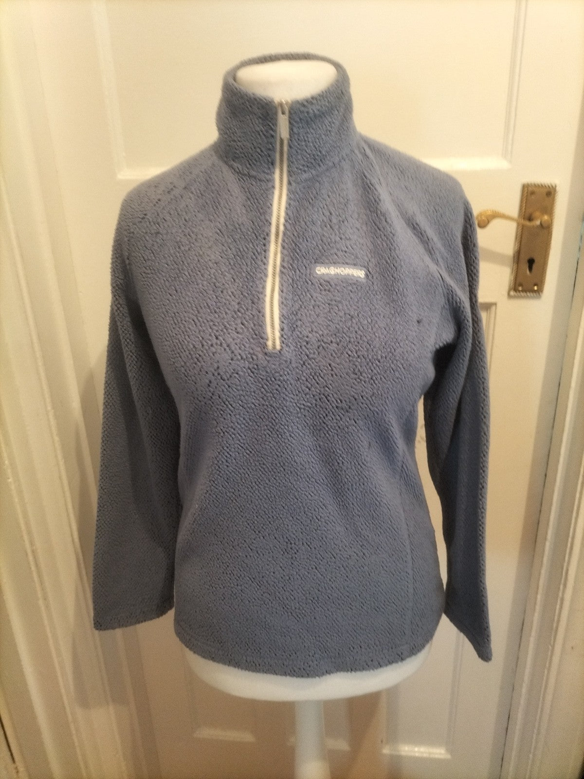 Ladies Craighoppers Size 12 Blue High Neck Jumper