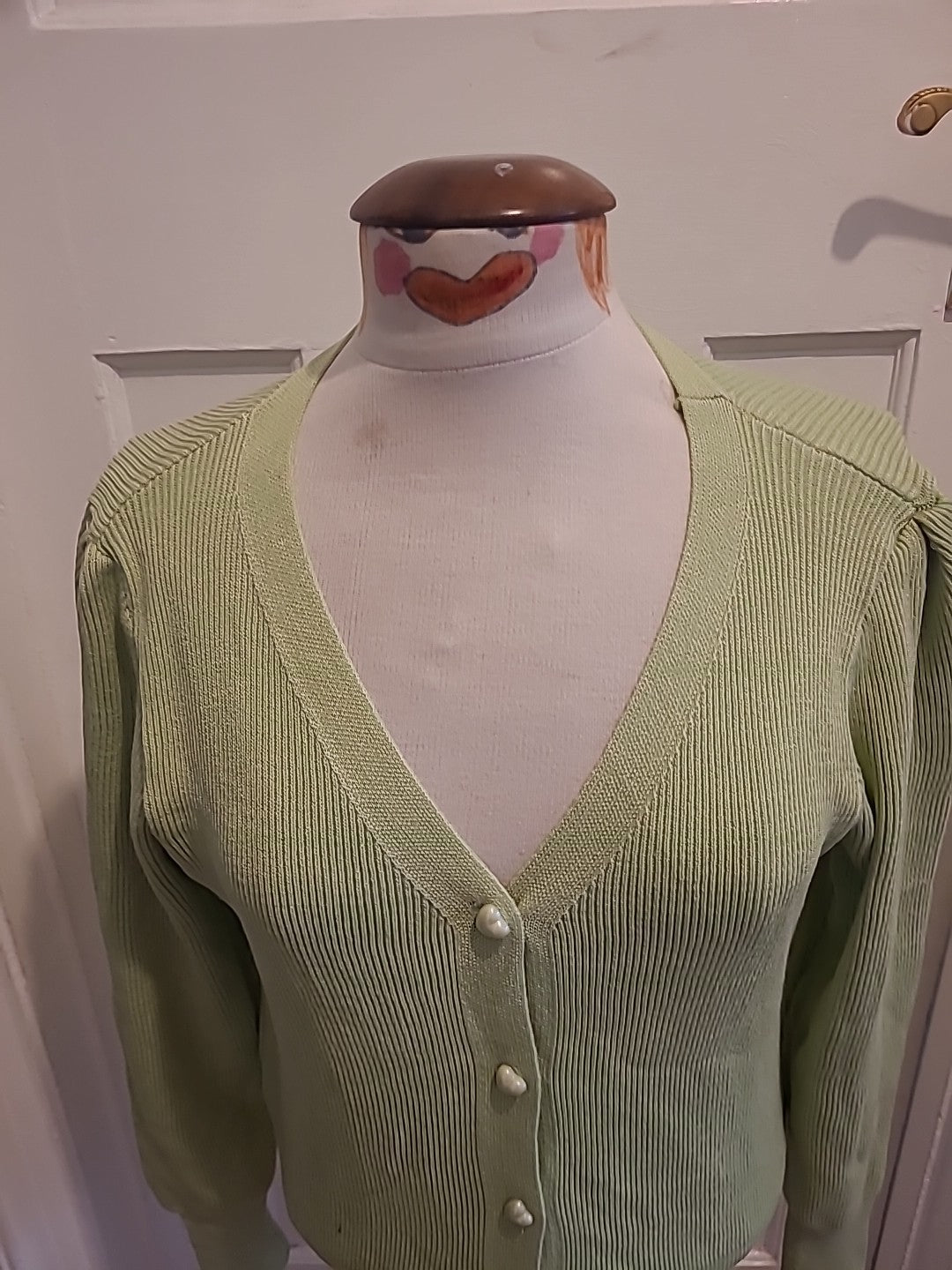 Ladies Luc-ce Size S/M Lime Ribbed Cardigan