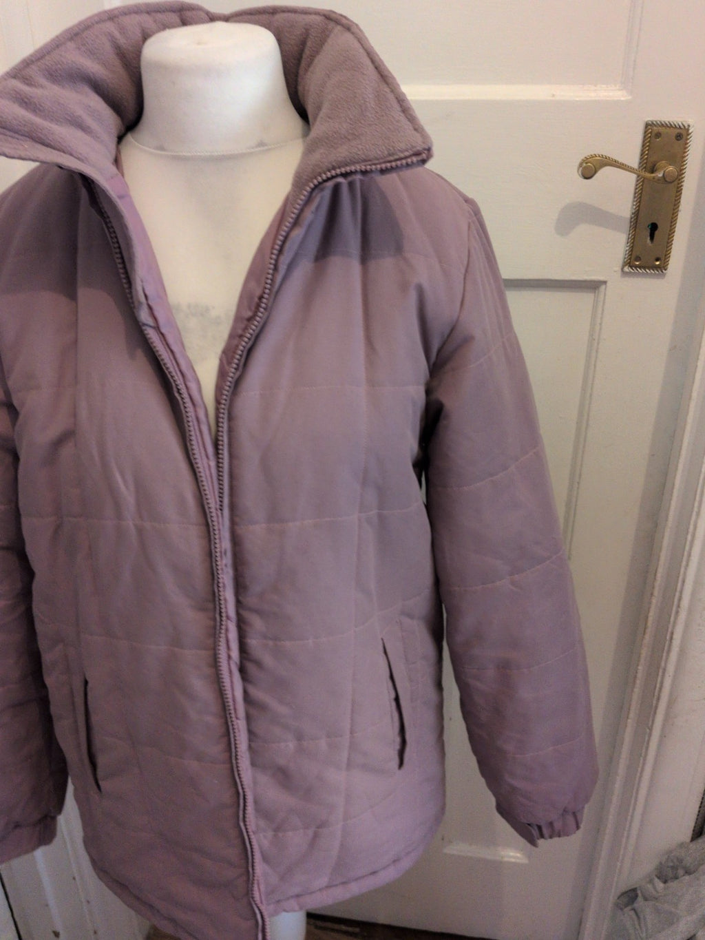 Hawks head Medium Purple Full Zip High Neck Coat