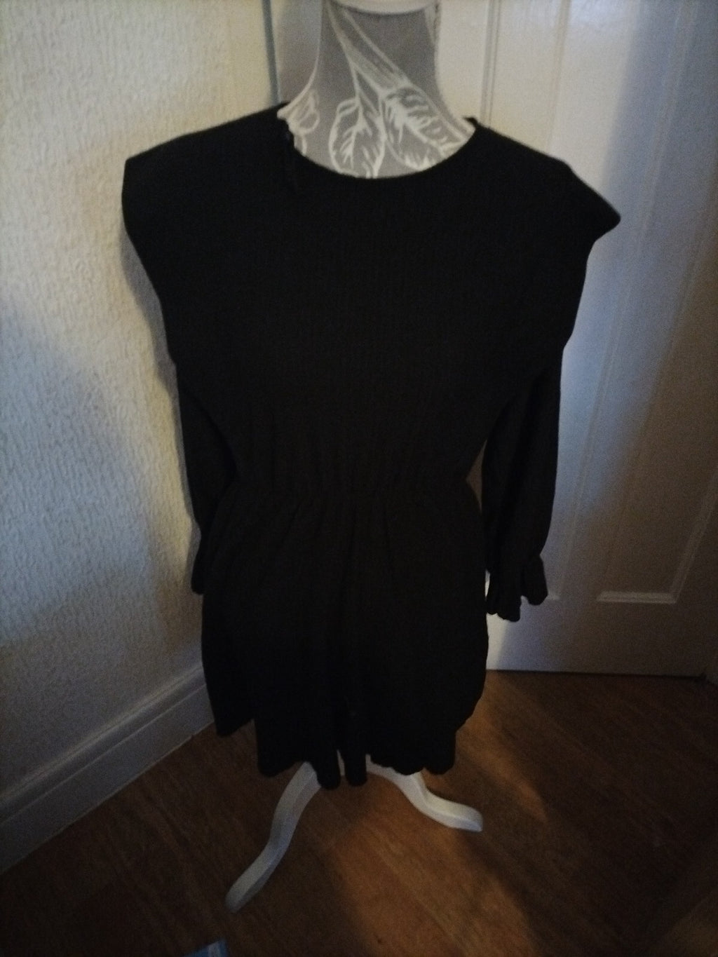 Ladies Zara Size Small Black Long Sleeved Dress