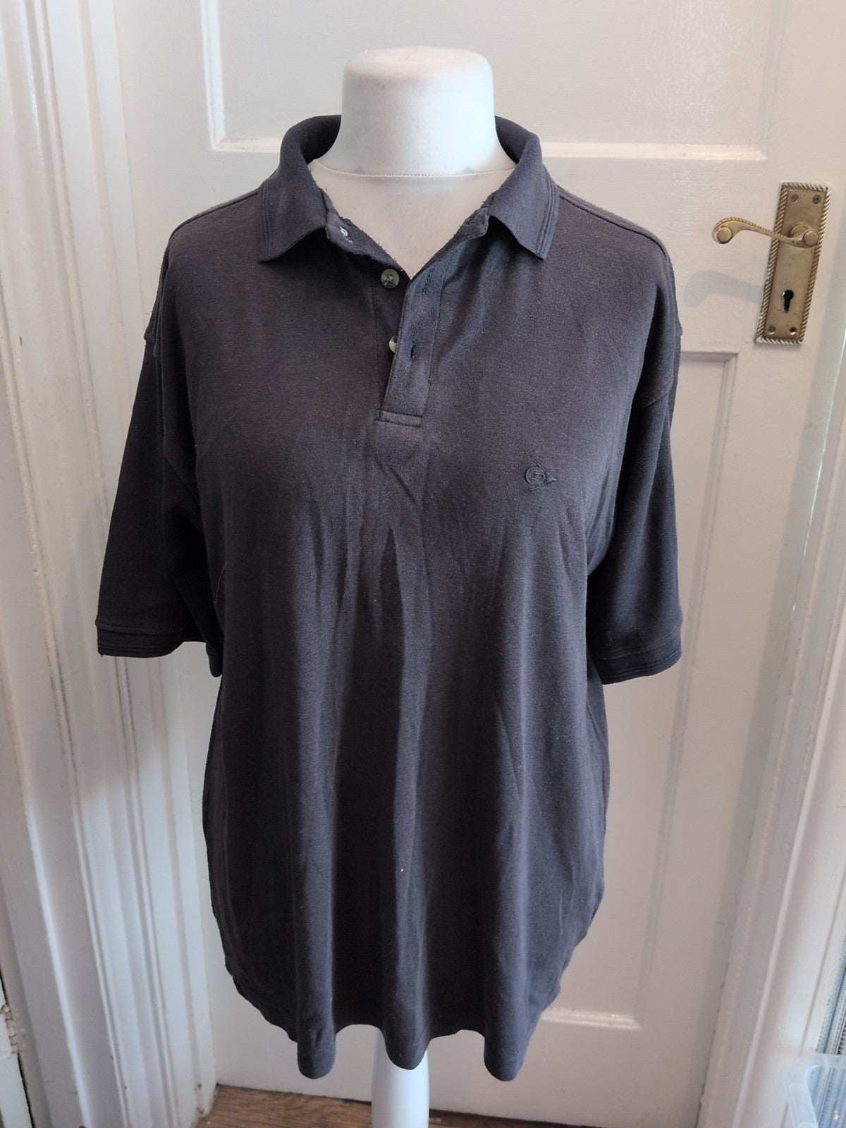 Dunlop Large Navy(Slightly Faded) Short Sleeve Polo