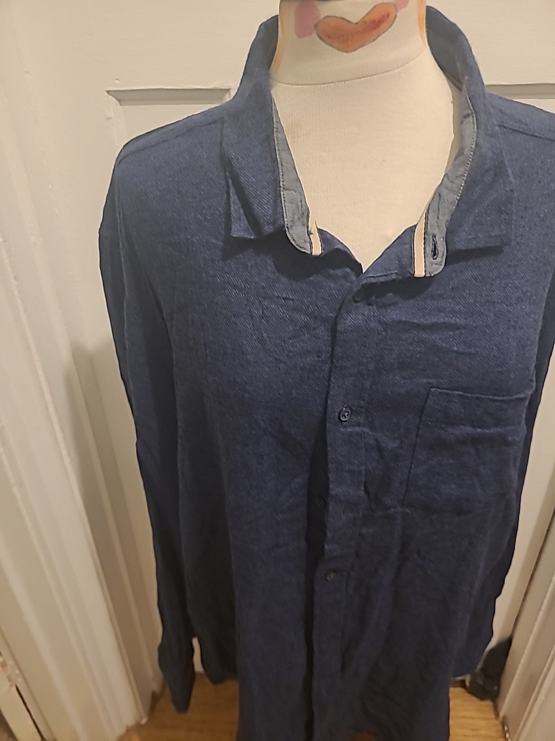 Mens ACW85 Size 2XL Navy Long Sleeved Polo