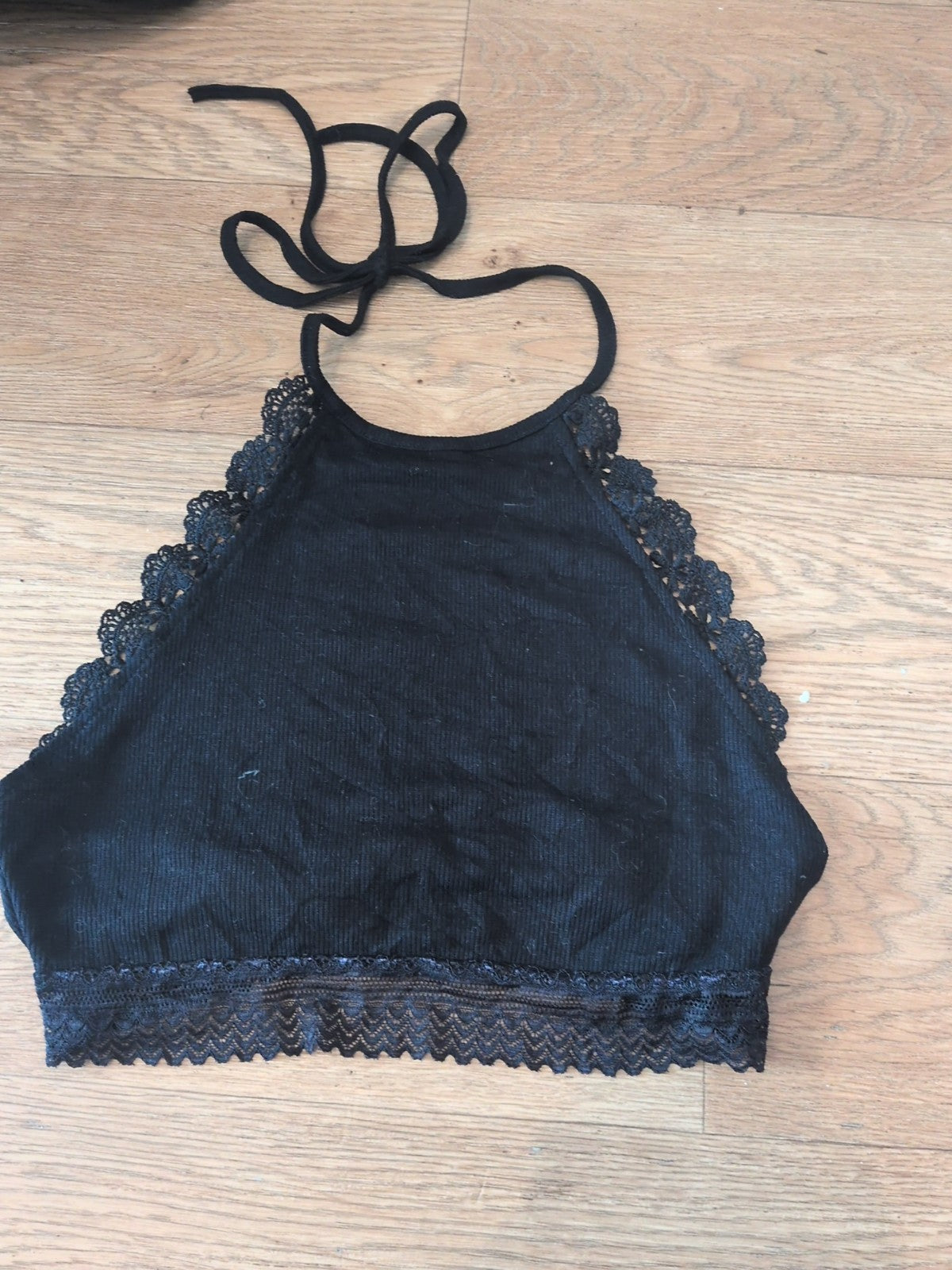 Shein Small Black Frill Sleeveless Top