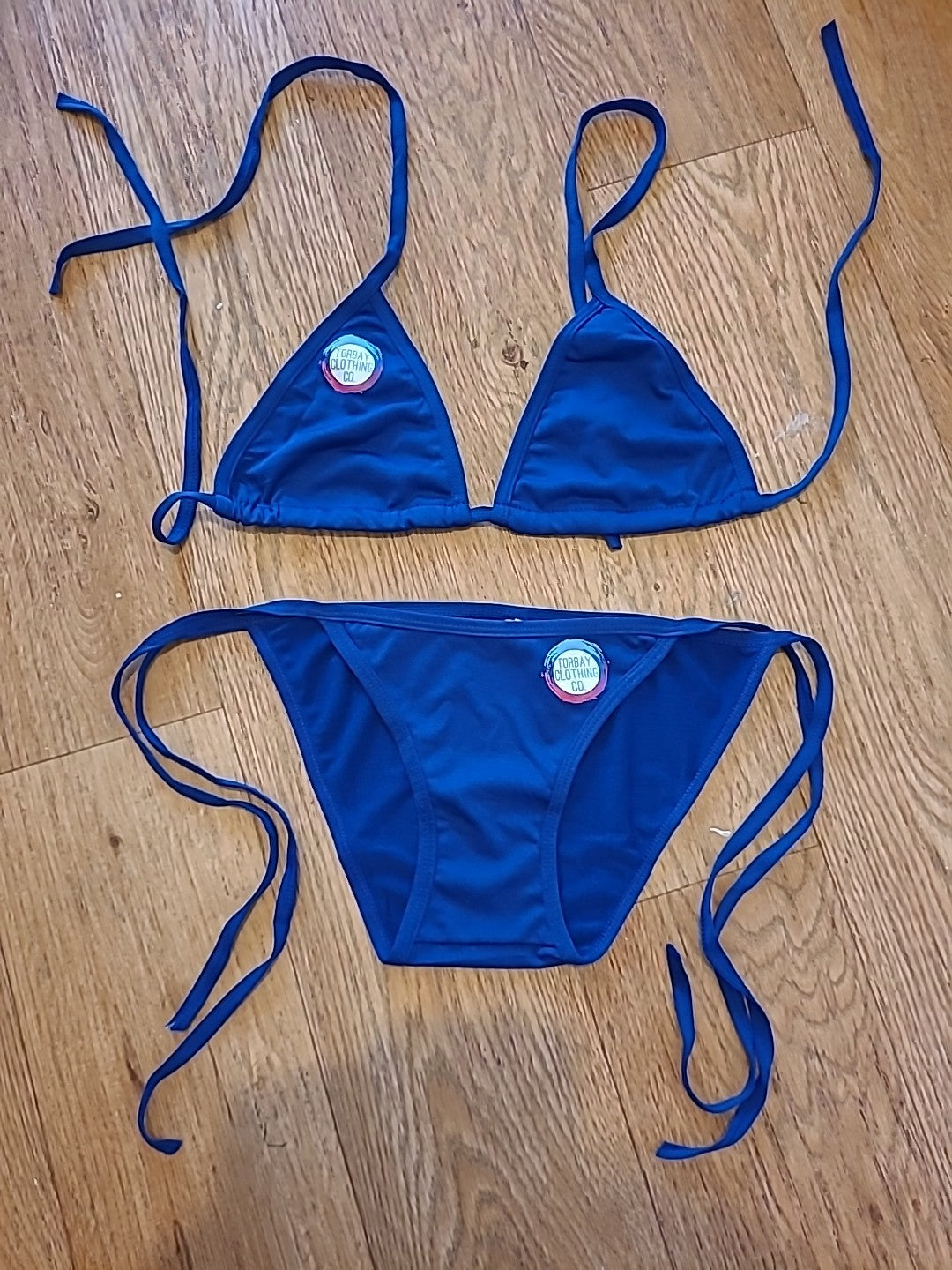 Brand New Torbayclothingco Size Medium Navy Blue Bikini Set