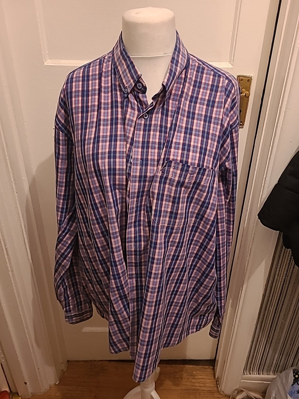 Mens Davo Size 8* Multi Check Long Sleeved Shirt