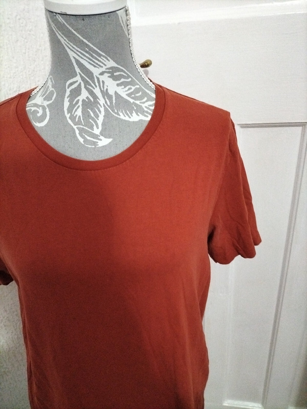 Mens Next Size Large Slim Fit Orange Short Sleeved Tee