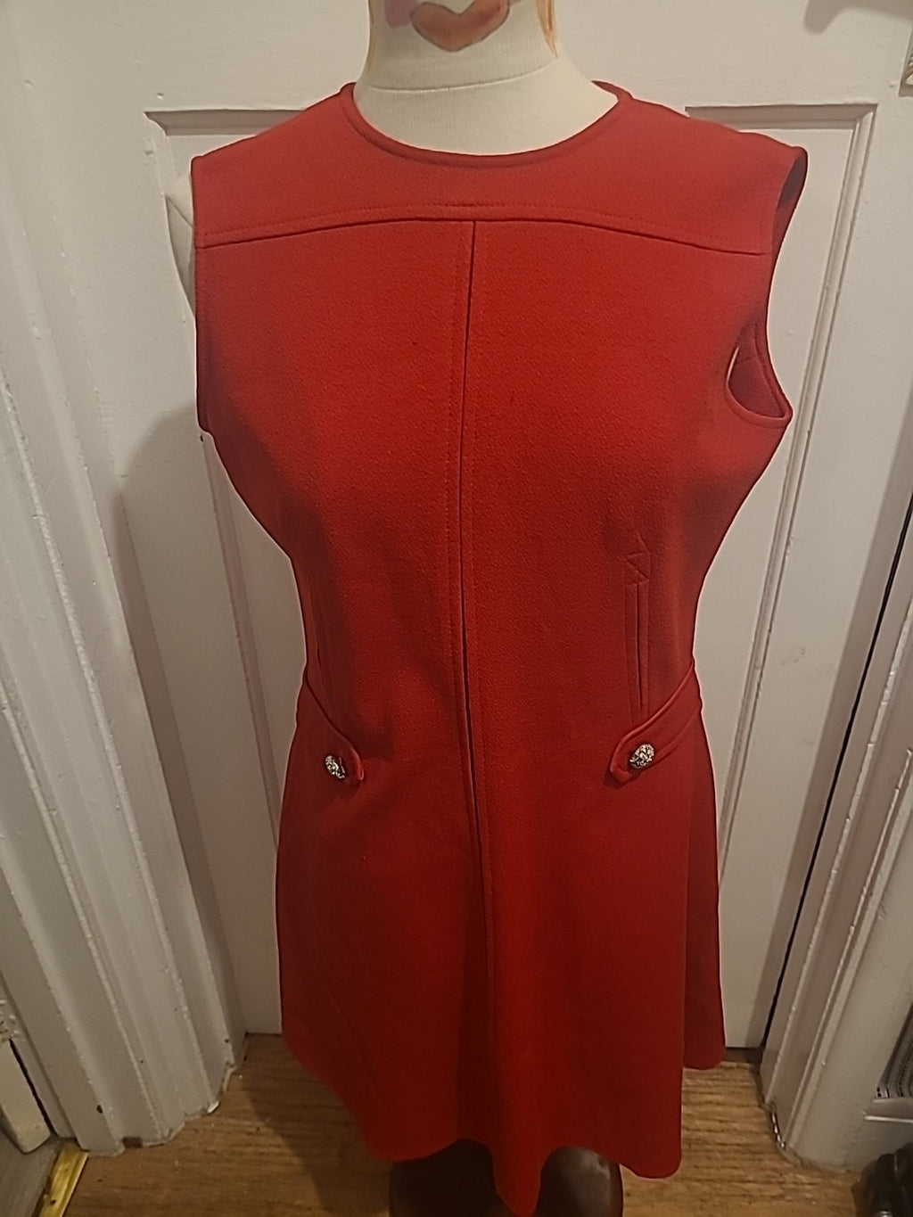 Ladies Size S/M Red Sleeveless Dress