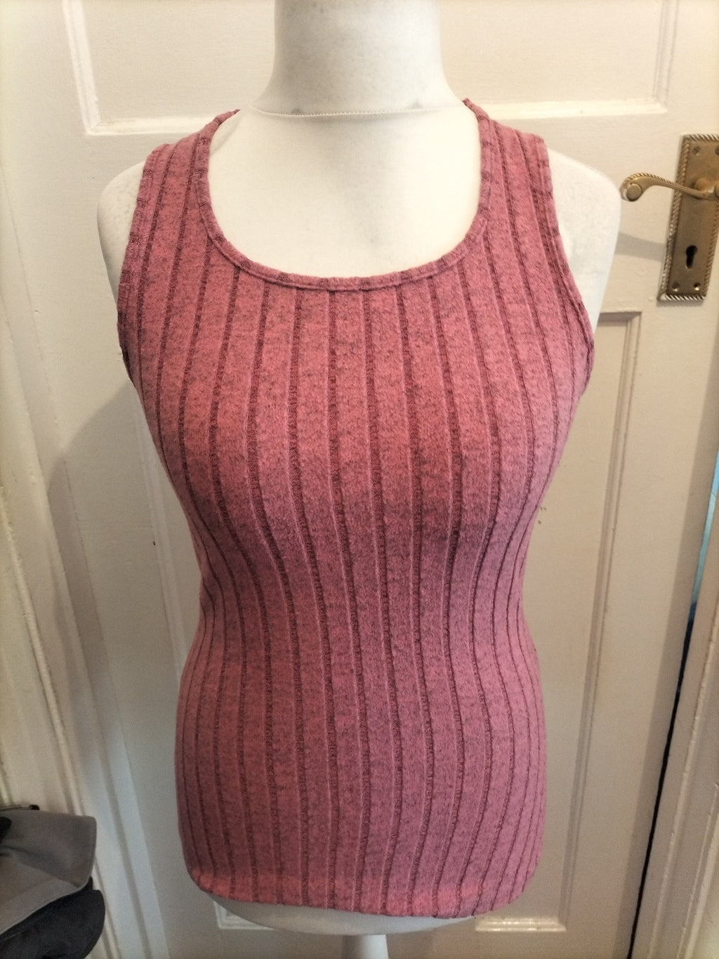 Ladies Size Large Pink Flecked Sleeveless T-shirt