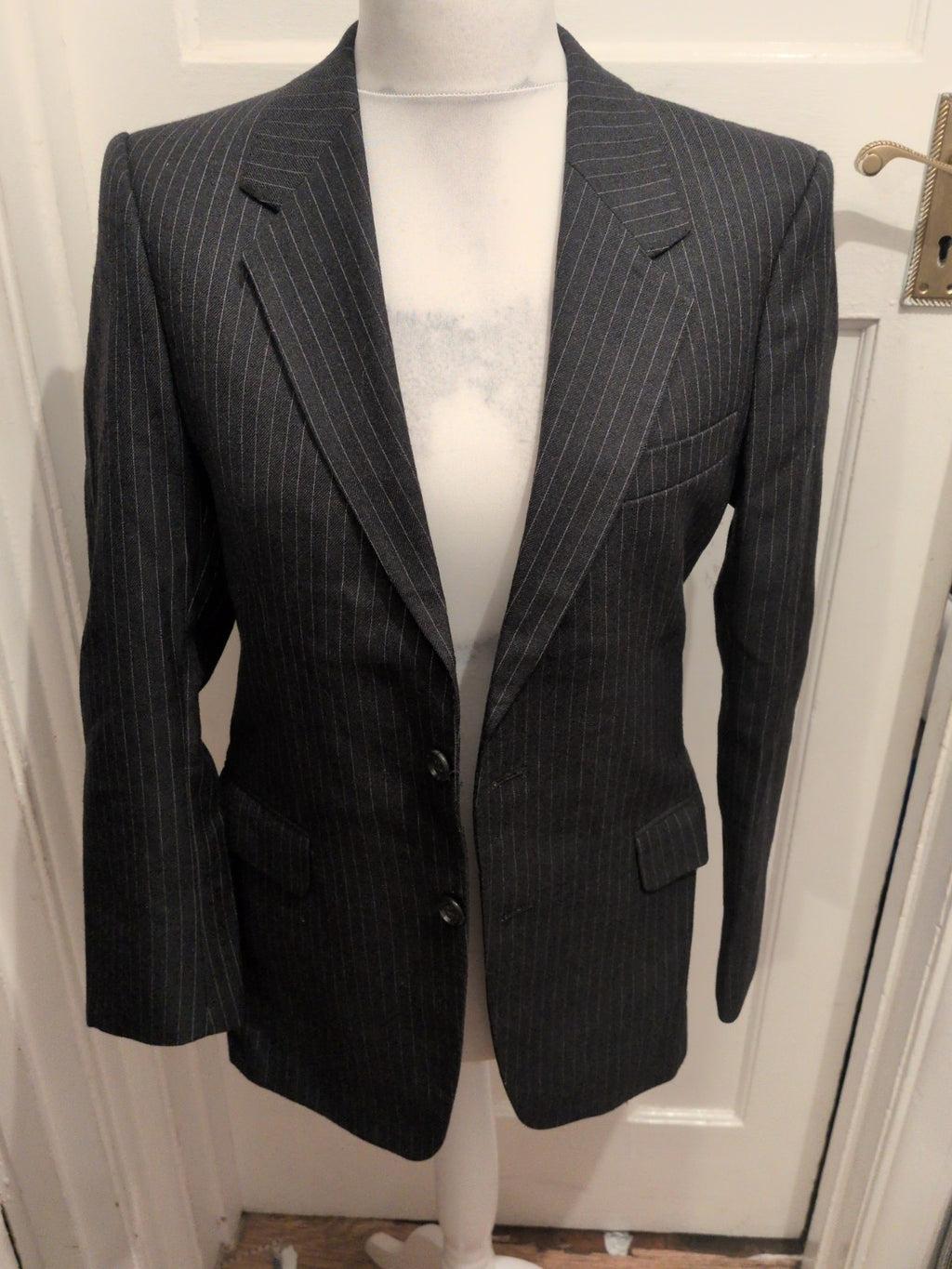 Hornes Large Grey Pinstripe Blazer