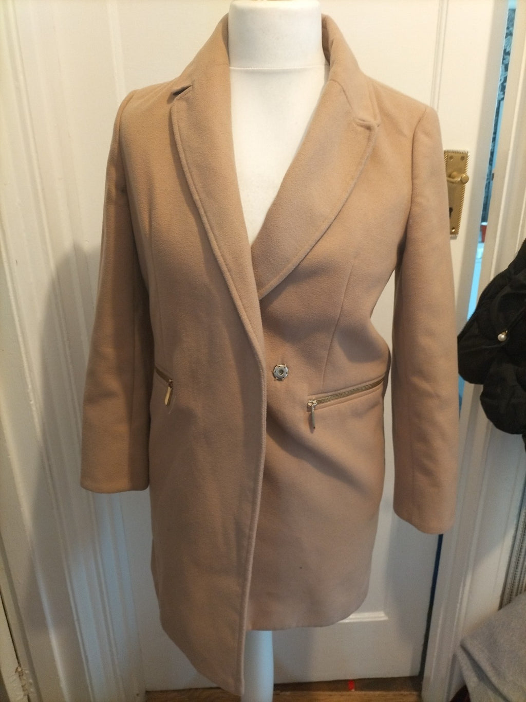 Ladies Topshop Size 8 Brown Lined Jacket