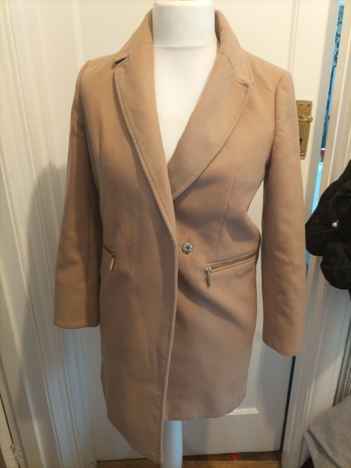 Ladies Topshop Size 8 Brown Lined Jacket