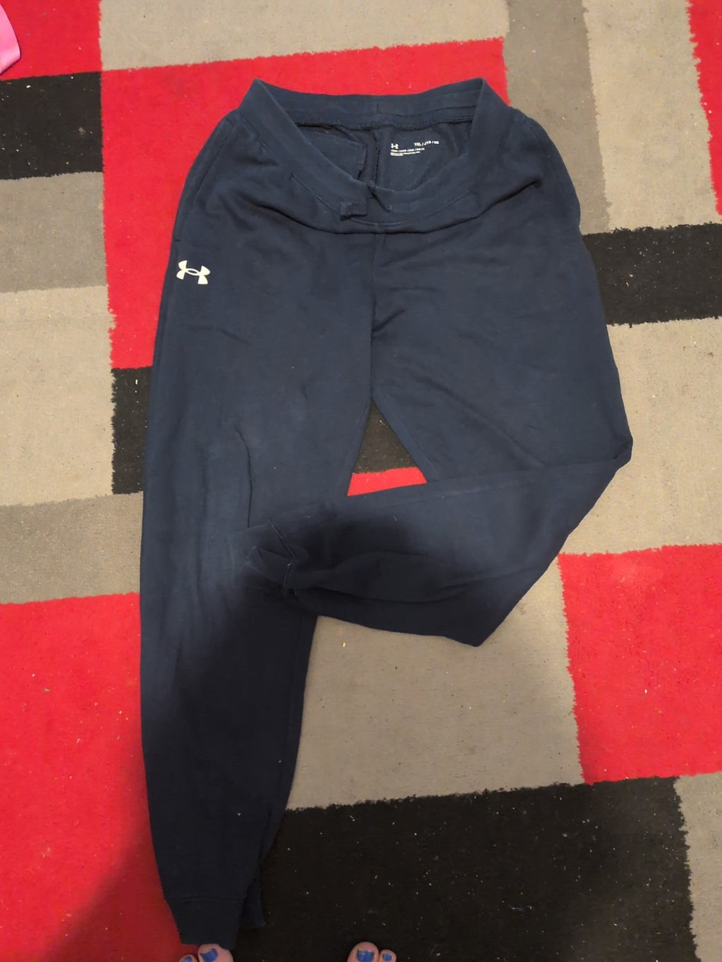 Under Armour Youth XL Navy Joggers Loose Fit