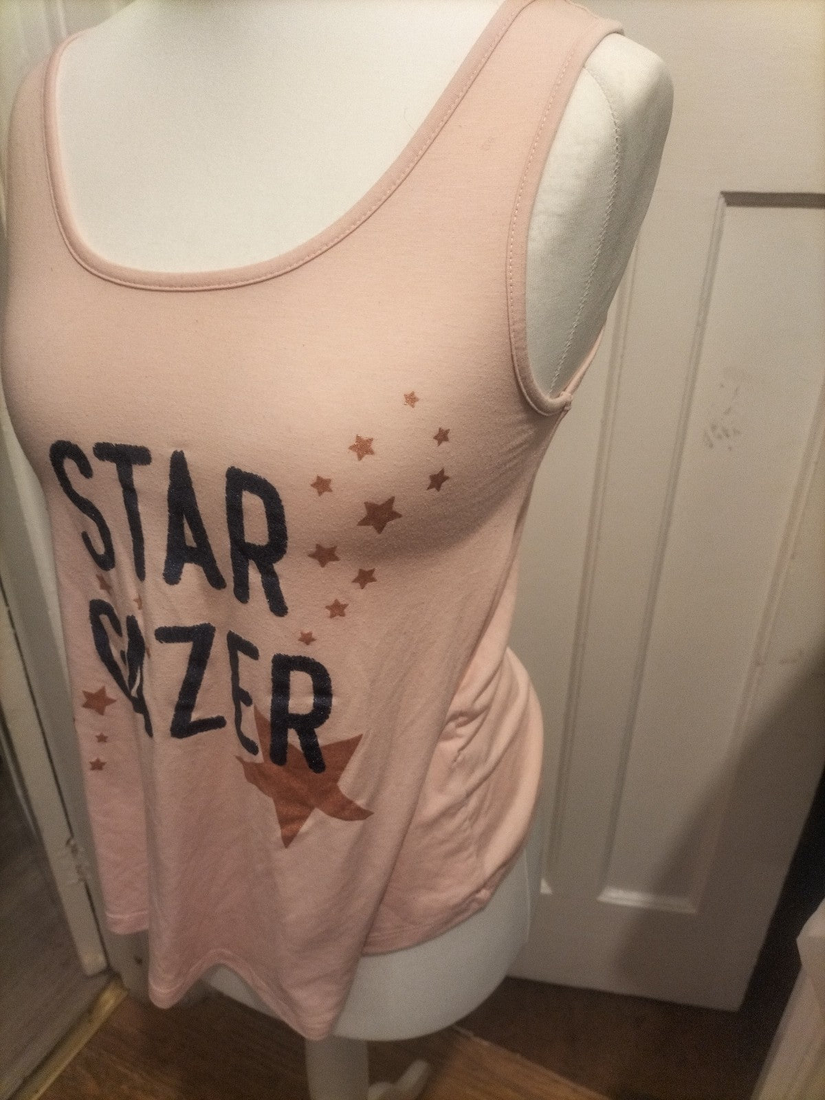 Ladies Tu Size 8 Pink "Star Gazer" Pyjama Top
