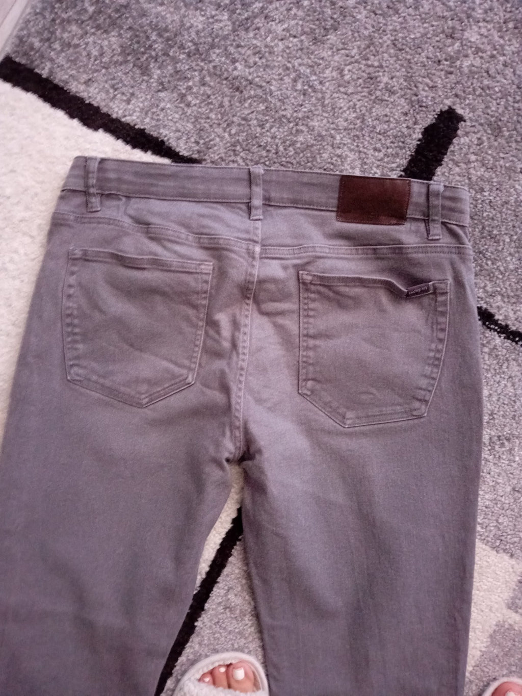 Mens Grey Jeans 36w 30 Leg Jachs Ny Free Delivery