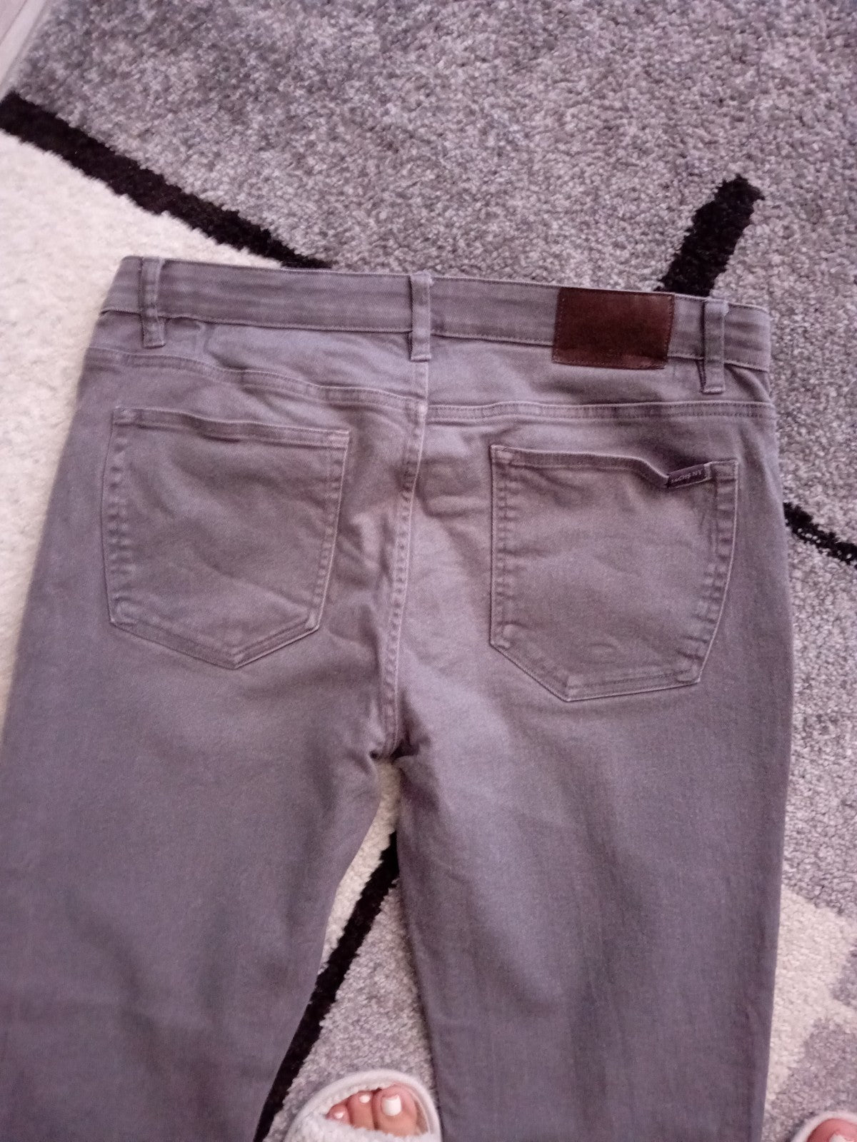 Mens Grey Jeans 36w 30 Leg Jachs Ny Free Delivery