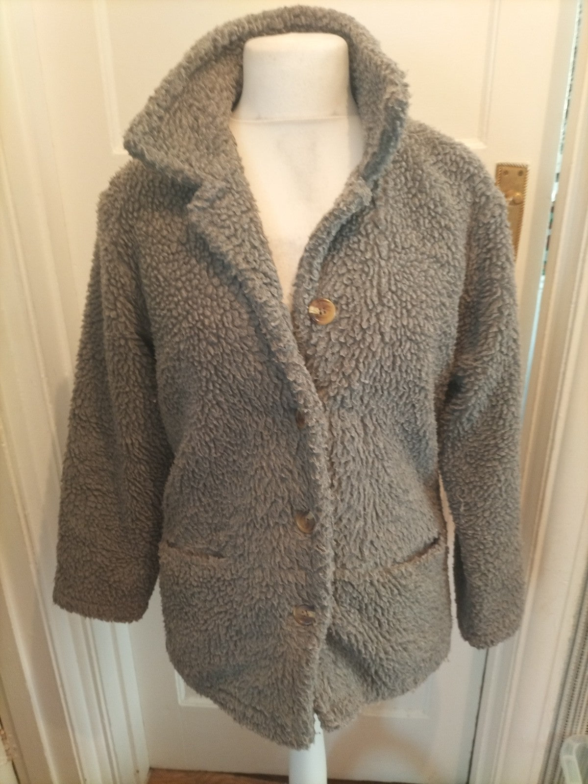 Ladies Damart Size 10-12 Grey Warm Lined Blazer