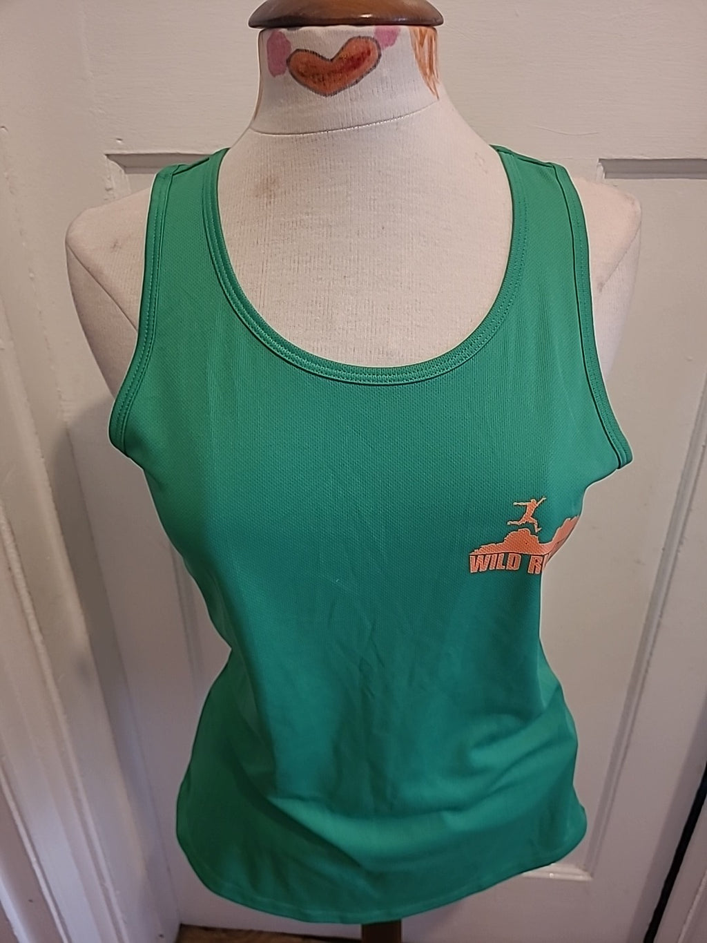 Mens Wild Running Size Medium Green Activewear Tshirt