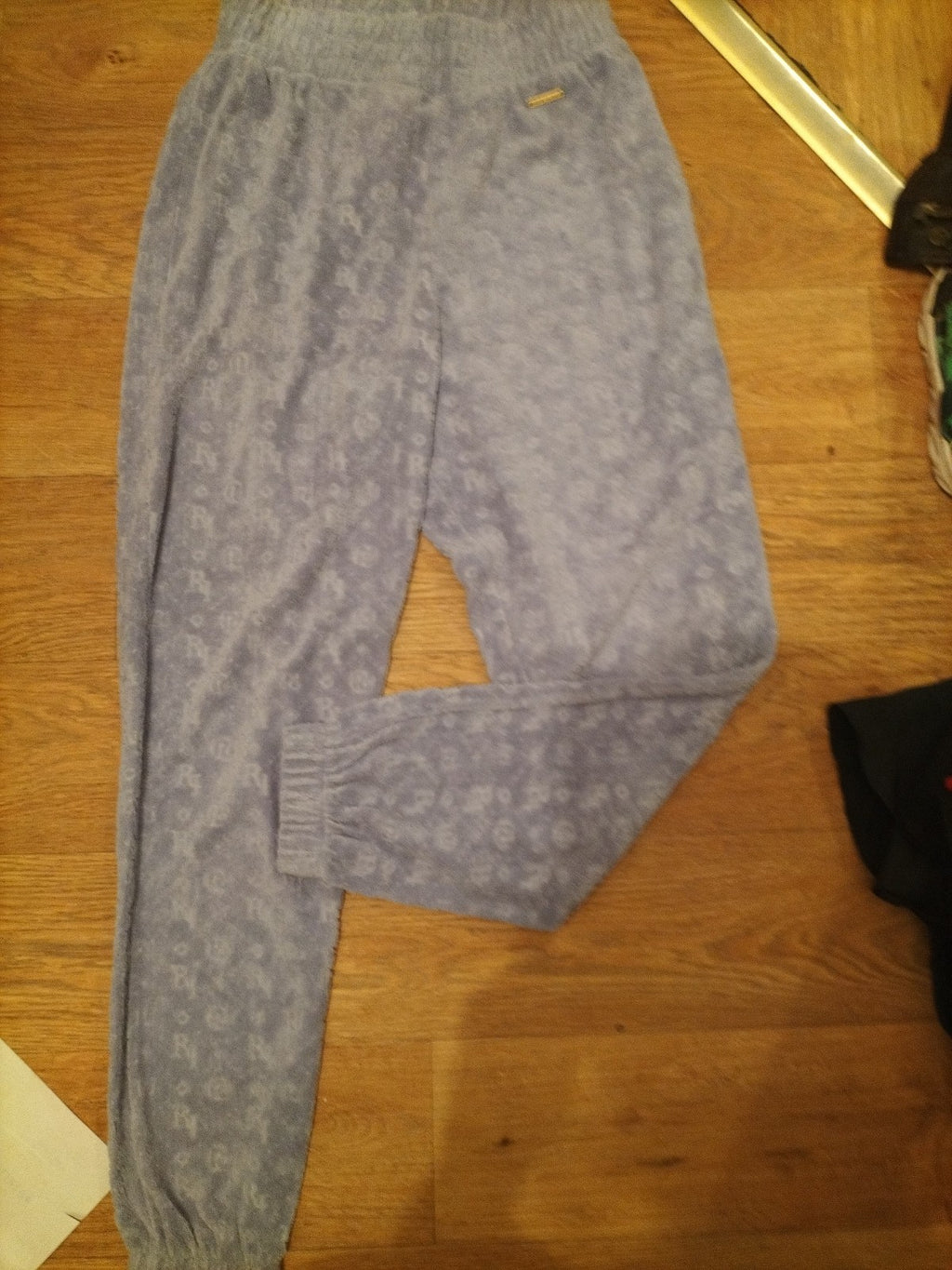 Ladies River Island Size Small Purple Patterned Elasticated Pyjama Bottoms