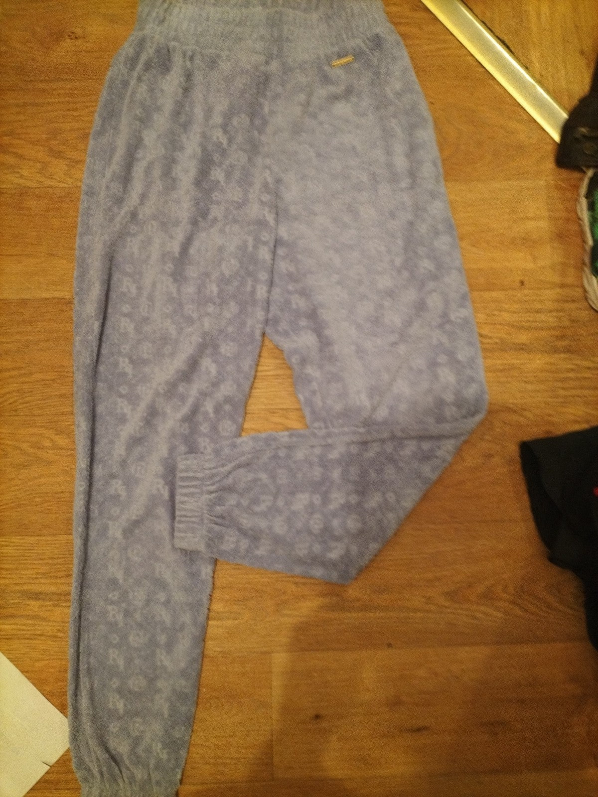 Ladies River Island Size Small Purple Patterned Elasticated Pyjama Bottoms