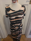 Ladies Unbranded Size 12/14 Multi Coloured Short Sleeve Dress