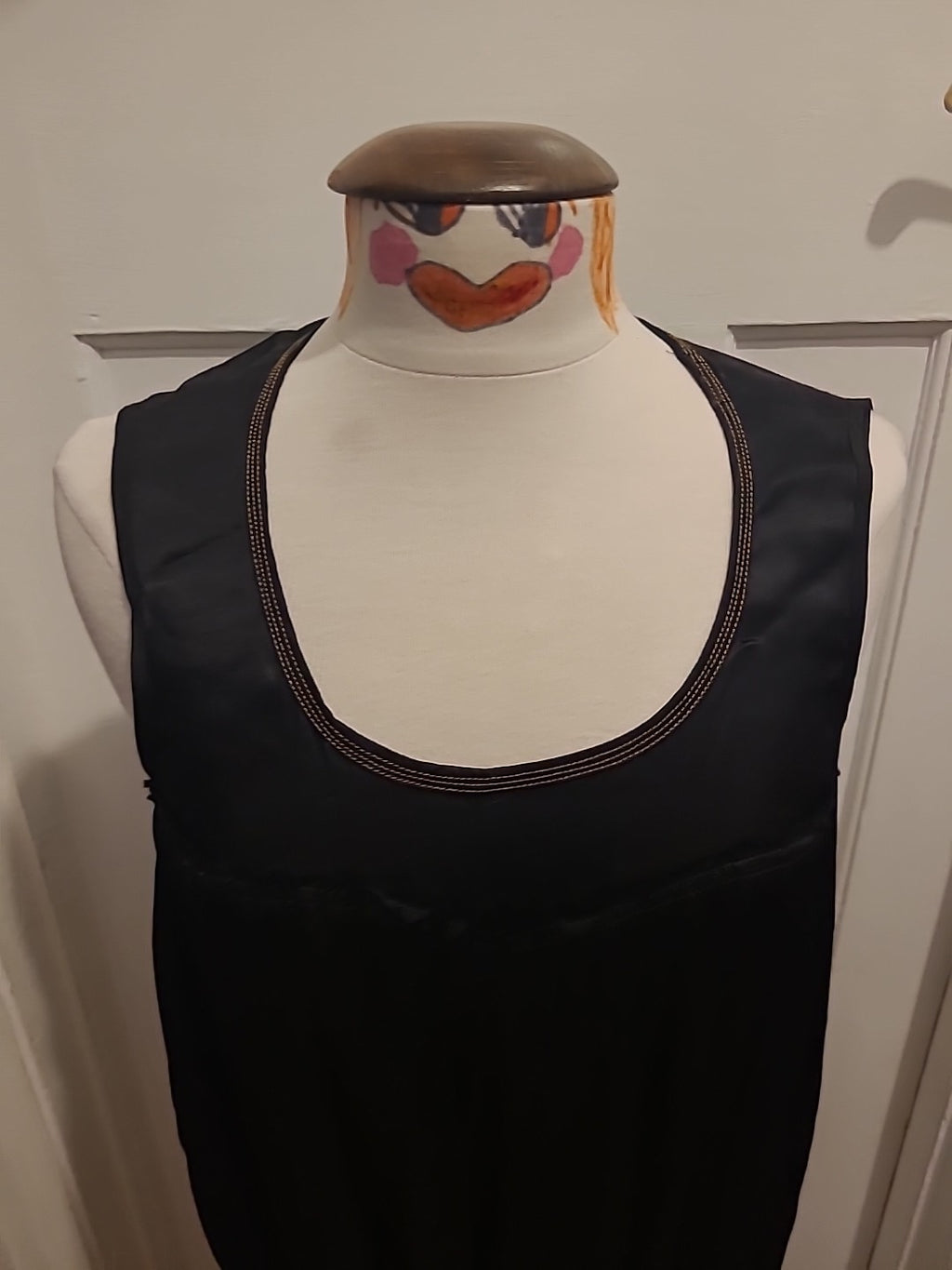 Ladies Gregory Brown Size 16 Black Sleeveless Elasticated Hem Dress